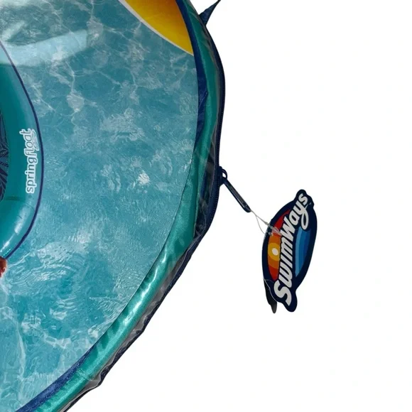 SwimWays Spring Float in Blue and Yellow - Picture 2 of 4